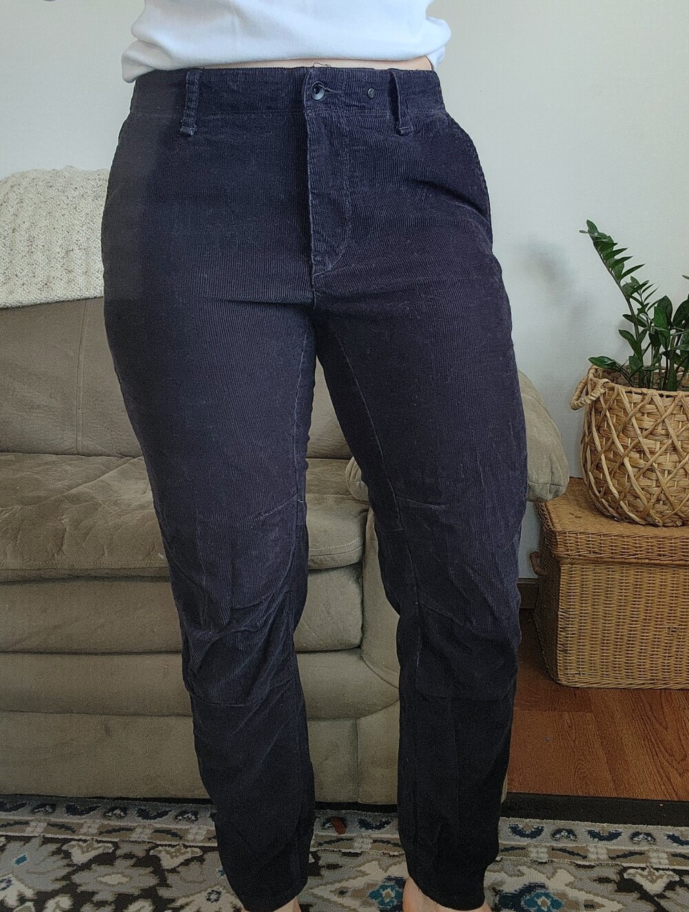 Rag & Bone Mens Black Corduroy Tapered Pants Size 31